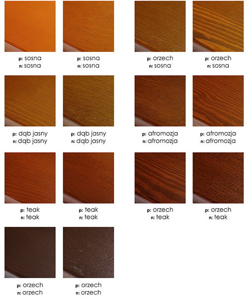 Batpol wzornik kolorów - drzwi i okna drewniane